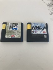 Sega Genesis Madden 95 And NHL 96 Lot Cartridge Only Untested