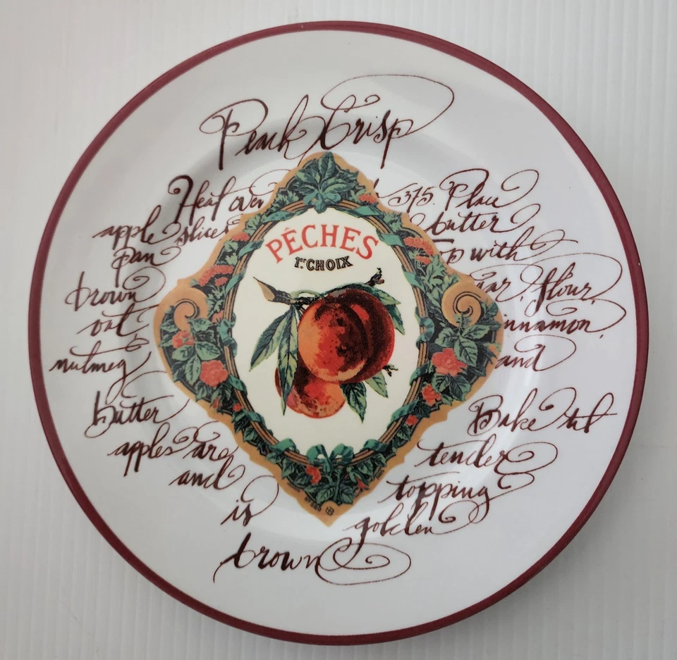 Williams Sonoma 6 Platos de Frutas Mercado de Cosecha Rosanna Ensalada Postre Hecho en Italia Foto 3 de 4