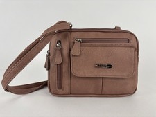 MultiSac Pink Pocketed Full Zip Adjustable Crossbody Bag Purse