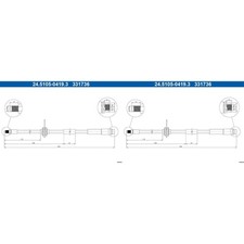 2X ATE BREMSSCHLAUCH BREMSSCHLÄUCHE HINTEN passend für FORD FOCUS 
