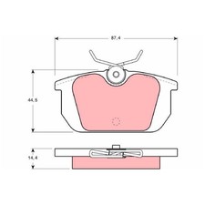 Satz Bremsbeläge Bremsklötze hinten für Alfa Romeo 145 930 146 155 167 | 2428