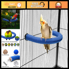 U Shape Parrot Perch Stand Toy - Sand Paw Grinding Stick for Conure Budgie Cocka