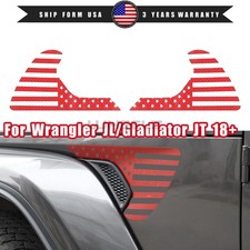 Red Carbon Fiber Flag Fender Vent Sticker Decal For Jeep Wrangler Jl Jt 2018 Red Carbon Fiber Flag Fender Vent Sticker Decal For Jeep Wrangler Jl Jt 2018