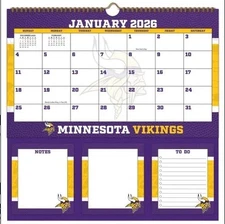 Minnesota Vikings 2026 Memomate Spiral Calendar 2025 by Turner Sports