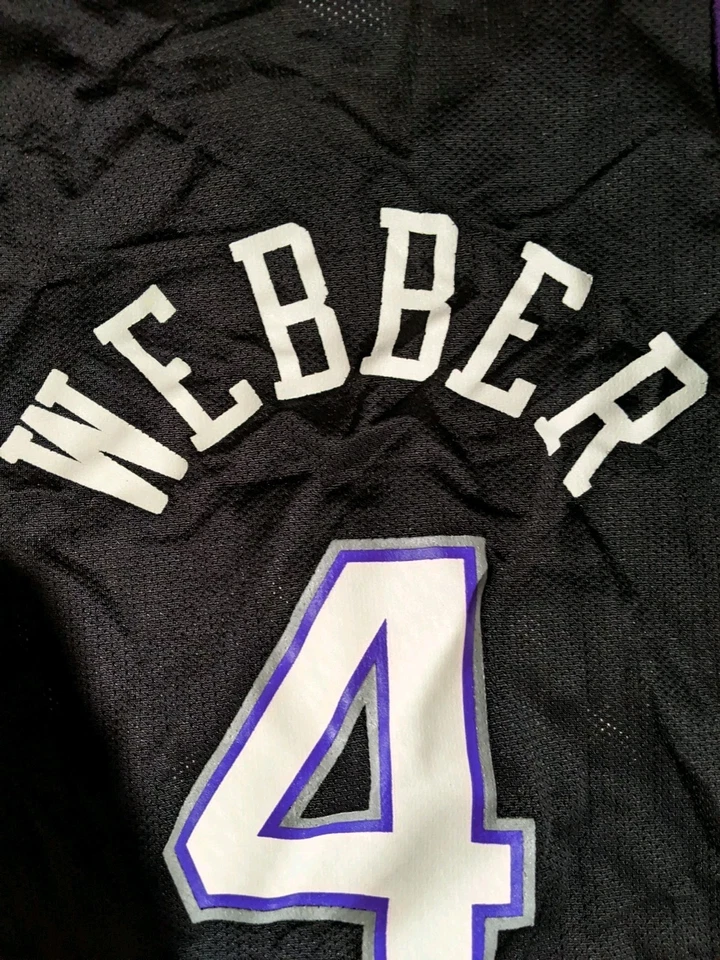 VTG Champion Sacramento Kings Chris Webber Black Jersey Youth Kids Medium 10-12  - Image 4 of 4