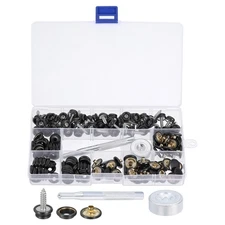 50Pcs Canvas Snap Kit, Fastener Tool Snap Grade Boat Canvas Snaps, Dark Bronze