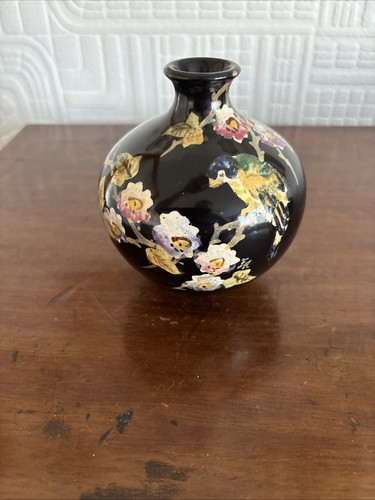Atemberaubende antike Bretby Vase mit Vogel & Blumen - Form 1447 - Bild 7 von 10