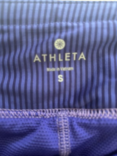 Falda Plisada Dobladillo Superposición Tenis Pull On Athleta S Púrpura Rayas Buen Partido - Imagen 10 de 12