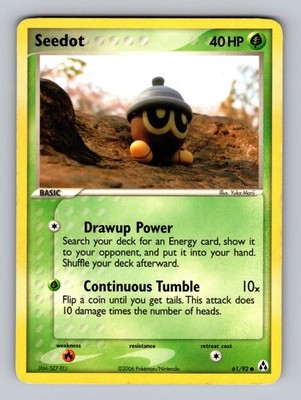 Seedot 61/92 Common Legend Maker Pokemon Lightly Played Yuka Morii
