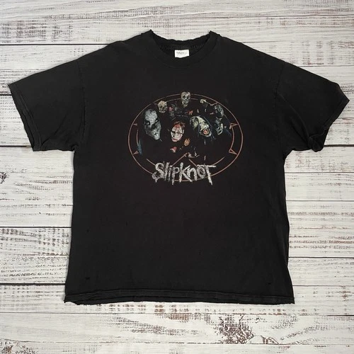 Y2K Concert Shirt SLIPKNOT Masks Double Sided A 2000s vintage concert t-shirt, vintage, size XL, single stitch, B+ condition