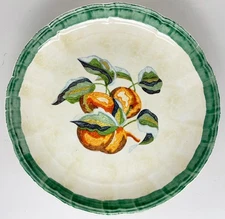 HIMARK Italy 14” Large Pasta Serving Plate Mixing Dish Fruit Oranges Green READ