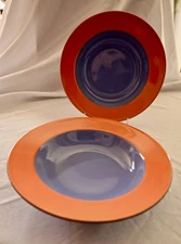 Lindt Stymeist Japan Colorways Pastel 9" Bowls Set of 2 salmon and blue