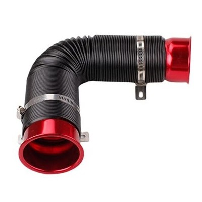 BARTOO 3'' Turbine Intake Pipe - Cold Air Intake Pipe 76MM Adjustable Red