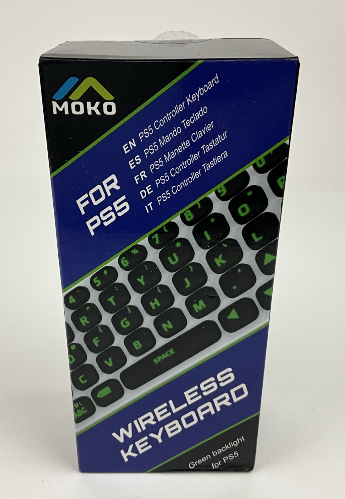 MoKo RGB Backlight Keyboard for PS5 Controller Bluetooth Wir