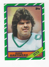 1986 TOPPS MARK GASTINEAU #105 NEW YORK JETS