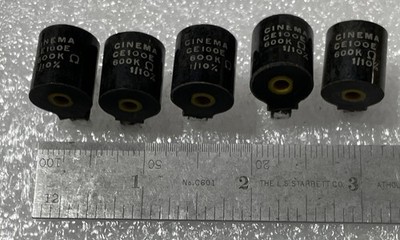 Vintage  Cinema Engineering Precision Resistor Type CE100E 600k 1/10 % Lot Of 5
