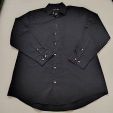 JF J. Ferrar Dress Shirt Black Slim Fit Long Sleeve Shirt Sz M 15-15 1/2 34-35