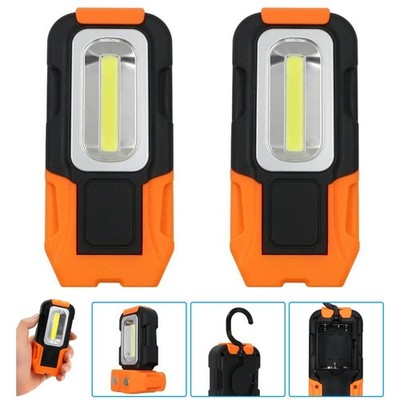 2 Pack Portable LED Work Light, Hanging Hook & Magnetic Pocket Flashlight