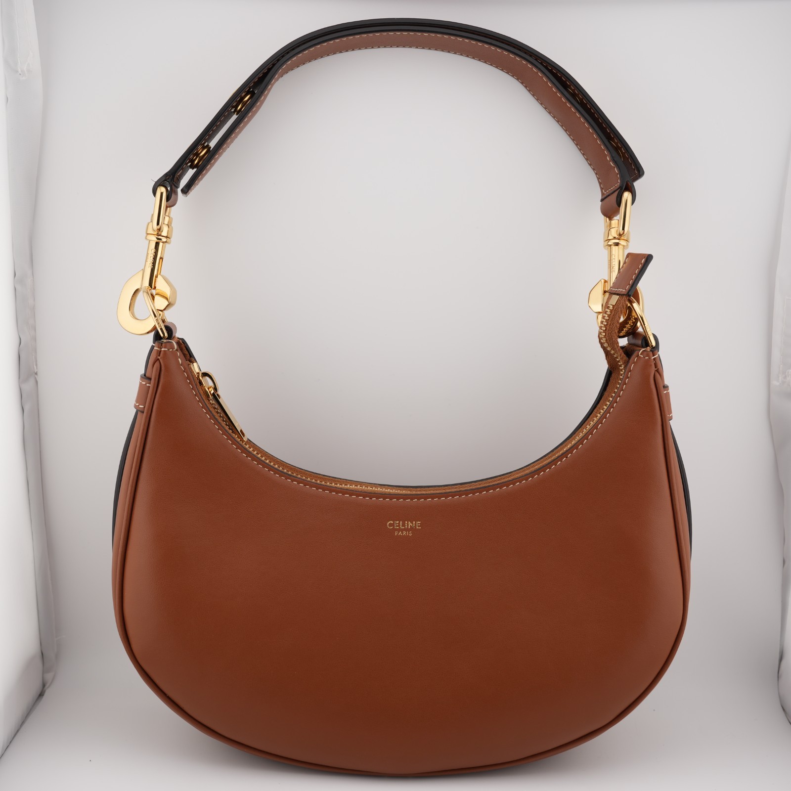 Celine Medium Ava Strap Tan Leather Shoulder Bag 196923DGQ.04LU