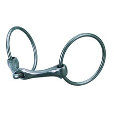 Weaver Leather 5  Snaffle Bit - Malleable Sweet Iron Mouthpiece with 3  Rings