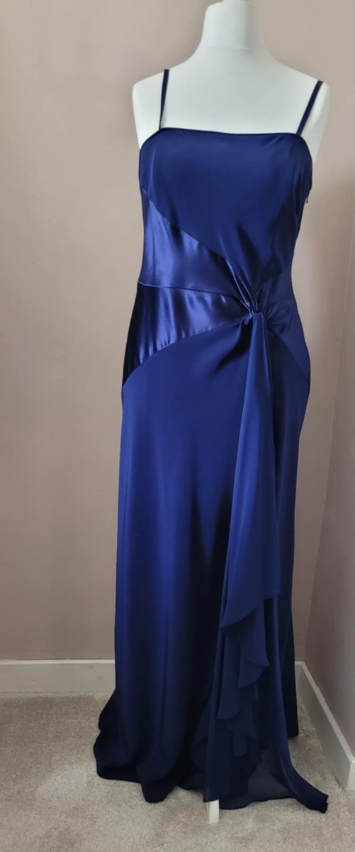 green emerald velvet dress Camille Gown Cobalt Dupioni Blue / Xs
