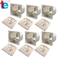 6 Pack Stainless Steam Hotel Pans 1/6 Size 6 Inch Deep With Lids, Anti-Jam