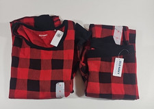 NWT Old Navy Black Red Checked Women's 2 Pieces Pajamas Size S