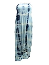 Raviya Women's Strapless Dress Swim Cover-Up M, Navy Multi