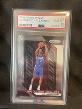 2018-19 Panini Prizm Shai Gilgeous Alexander PSA 10 Rookie Card RC #184 Thunder. rookie card picture