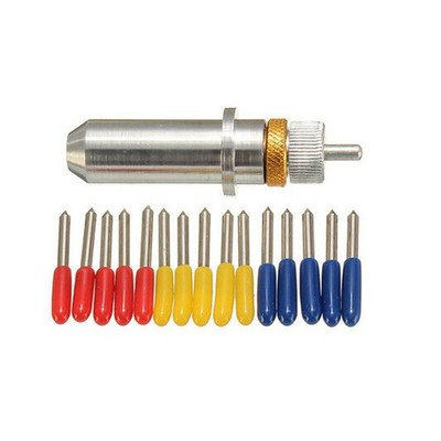 15Pcs 30°/45°/60° Roland Cutting Plotter Vinyl Cutter Blade Knife Blades+Holder