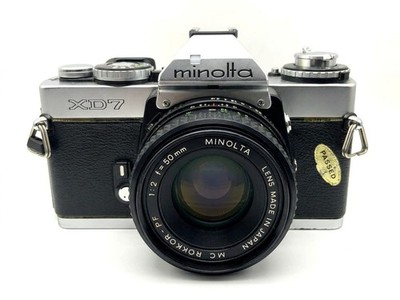 Minolta XD 7 + Minolta 50mm f/2 Kit Set Analog SLR 35mm Kamera Objektiv Body