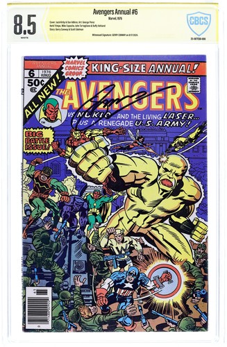 Avengers Annual #6 CBCS 8.5 Witnessed Sig Conway 1976 25-1AF7C6A-008