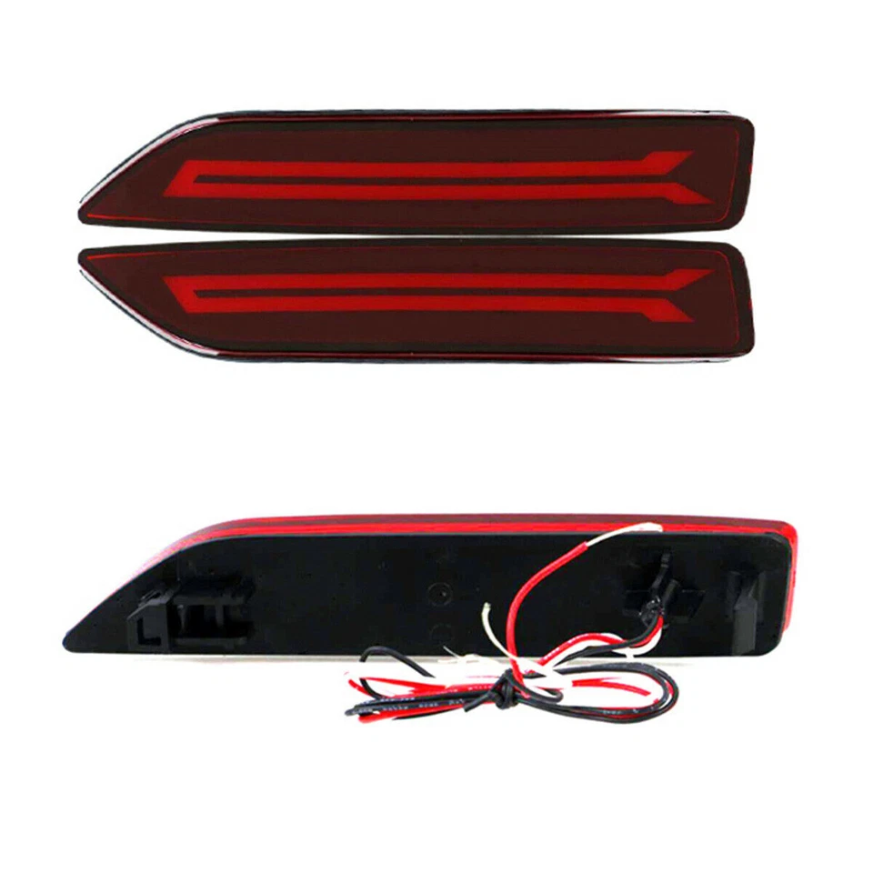 LED Rear Bumper Reflector Fog Brake Turn Indicator Lights For Honda City 2012-14 - Image 3 of 4
