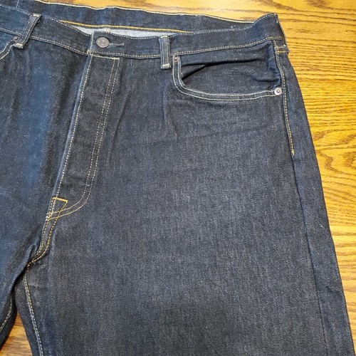 Levi's 501 Blue Dark Straight Leg Denim Jeans Men's 40x34 (40x32 Actual) - Picture 12 of 24