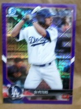 DJ Peters RC 2018 Bowman Chrome PURPLE REFRACTOR#133/250 ROOKIE!Dodgers OF RC