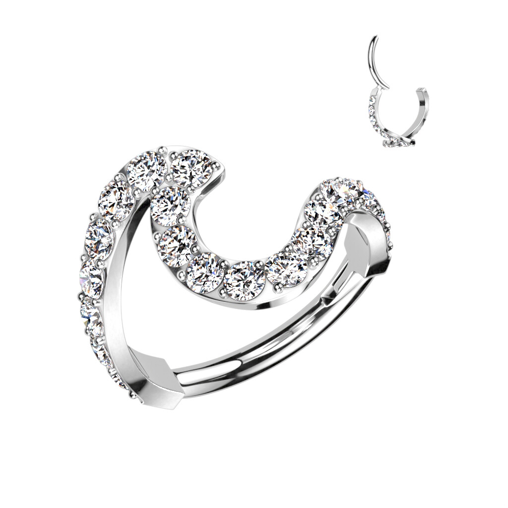 Piercing Ring Nose Ear Steel Surgical - Shape Of Wave