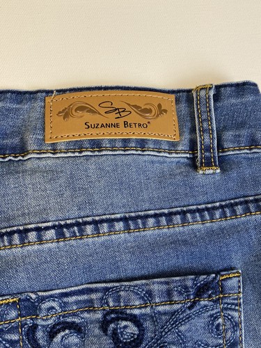 Susan Betro Women Jeans Medium Wash Front Slit Bootcut Jeans Size 14 - NWT - Picture 8 of 10