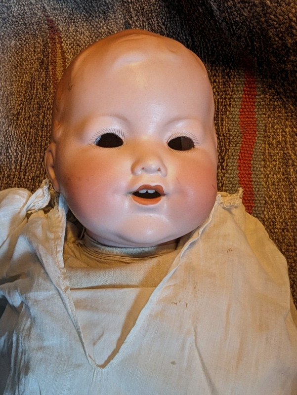 Armand Marseille 352/4 Bisque Baby • 12" • c.1910 • 2 Teeth • Project Doll