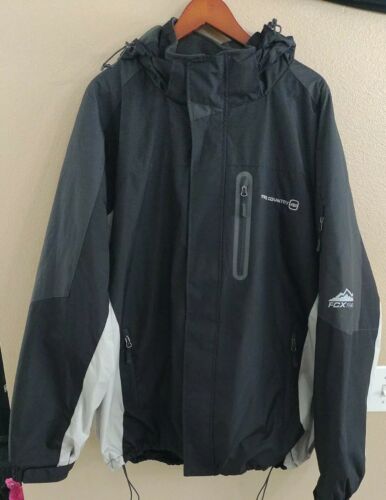Free Country Soft Shell Jacket Size XXL Black Removable Hood Fleece Lined z22 - Picture 2 of 9