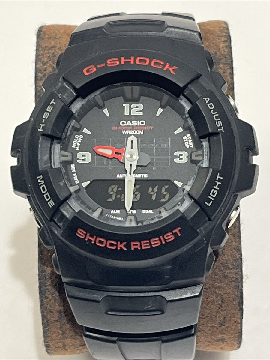 Casio G-Shock 2327 G-100 Watch Men WR 200M Black Analog Digital W/ New Battery! Casio G-Shock 2327 G-100 Watch Men WR 200M Black Analog Digital W/ New Battery!