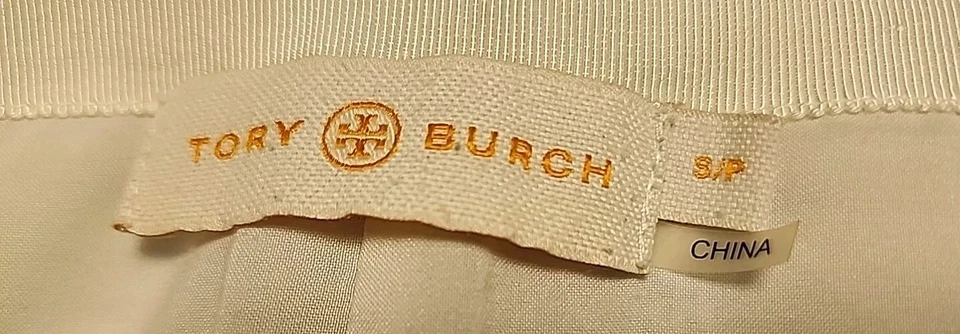 Tory Burch 女式条纹人造裹身粗花呢铅笔裙棉混纺 S 码 — 第 4/4 张图片