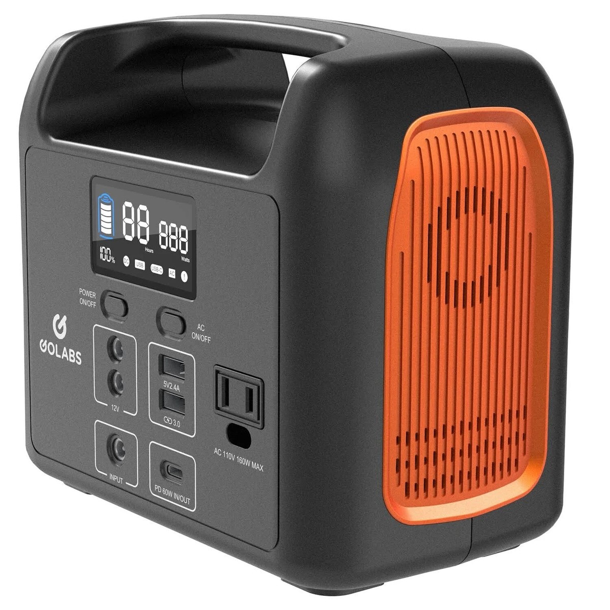 GOLABS R150 Portable Power Station, 204Wh LiFePO4 Battery with