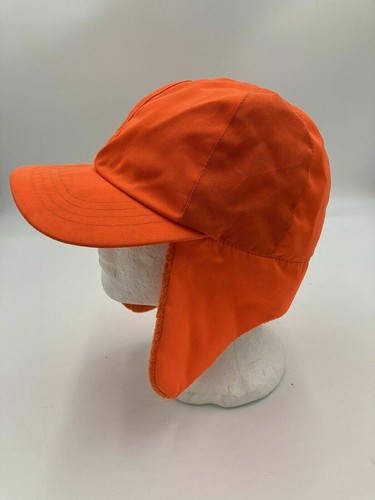 VTG Orange Hunting Trapper Fitted Hat w 