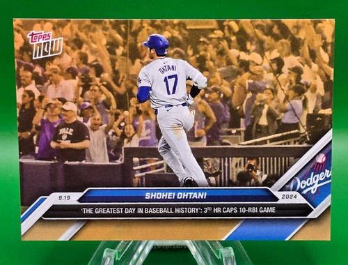 2024 Topps Now RTOD Shohei Ohtani 3HR GOLD BONUS Card ODB-38 In Hand