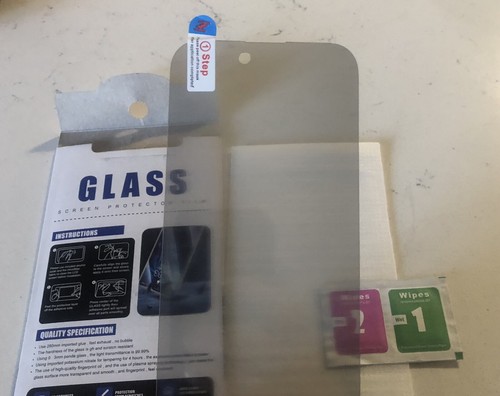 Screen Protector 14 Pro Premium Tempered Glass 9H Anti-Glare HD Clear - Picture 6 of 7