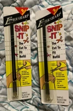 EVERSHARP SNIP-IT the cut to fit refill 2 pack black ink medium 2 pack