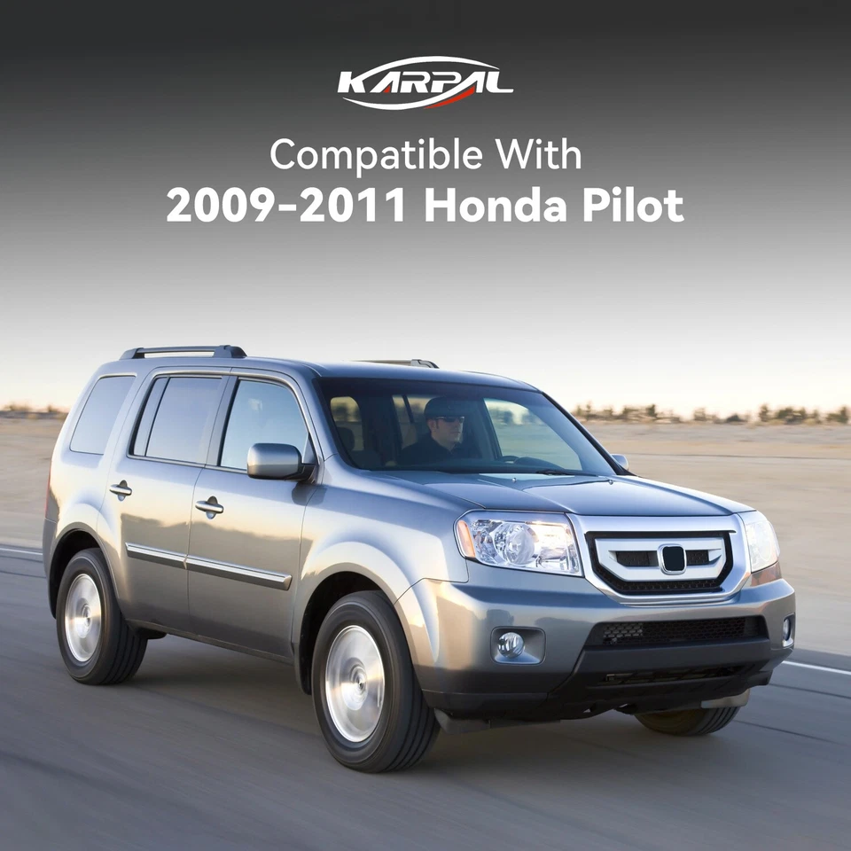 For 2009 2010 2011 Honda Pilot 4Dr Chrome Headlights Amber Corner Headlamps L+R — 第 2/4 张图片