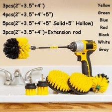 2'' 5'' Drill Brushes Set Tile Grout Power Scrubber Cleaner Spin Tub Shower Wall