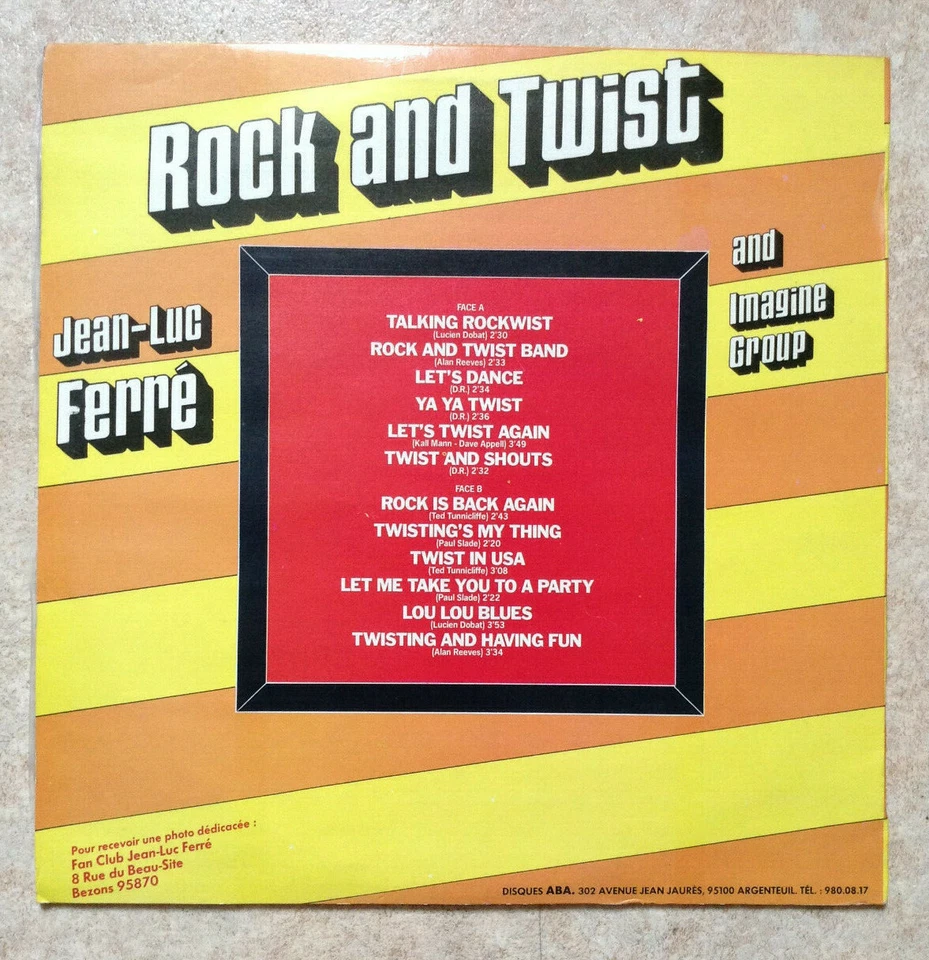 33 Giri Rock And Twist Vol.1 Vinile LP 12" J.L Ferre & Imagine Group -ABA 3382 - Immagine 4 di 4
