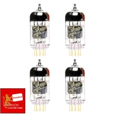 New Gain Matched Quad (4) Genalex Reissue 12AU7 ECC82 Vacuum Tubes GOLD PINS